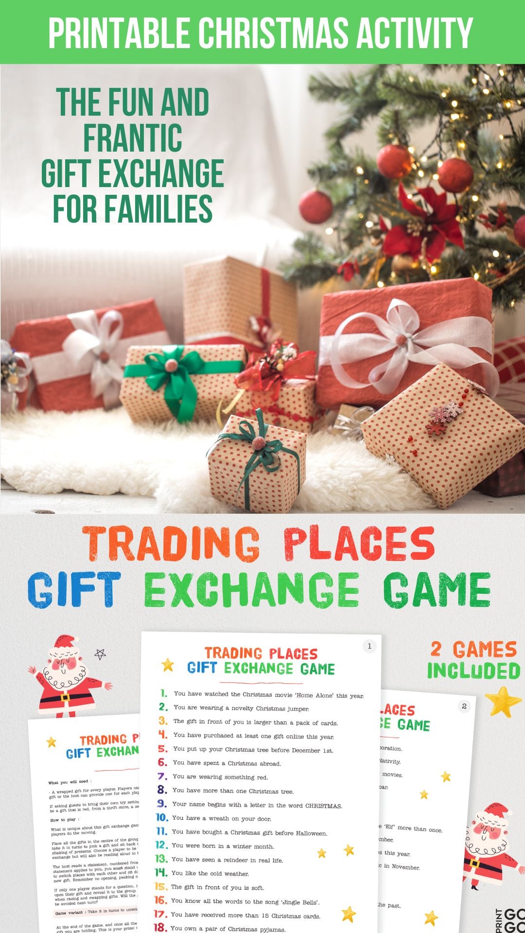 Funsational Printable Christmas Changing Places Funsational Printable Christmas Changing Places