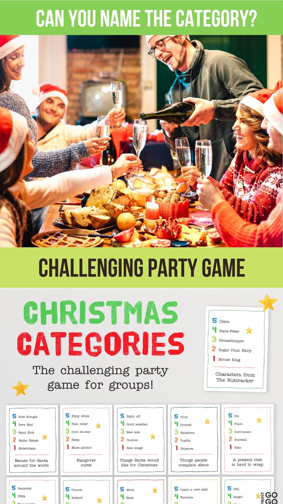 Play Christmas Categories - The Challenging Party Game for Groups! – Print  GoGo