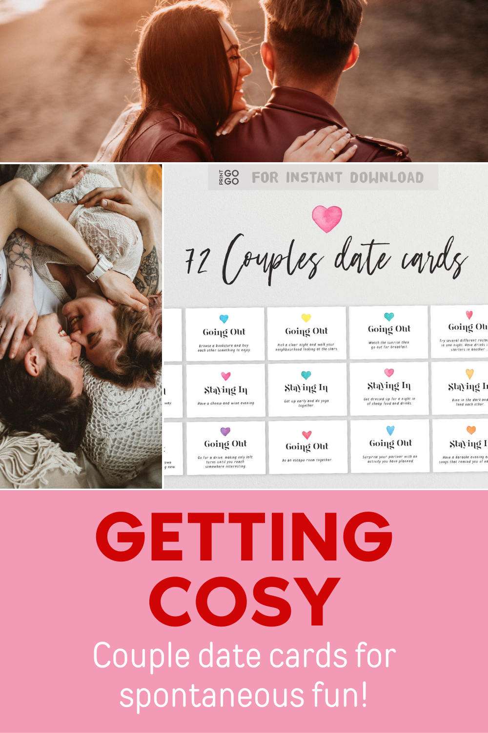 52 Couple Date Card Ideas for Going Out and Staying In – Print GoGo