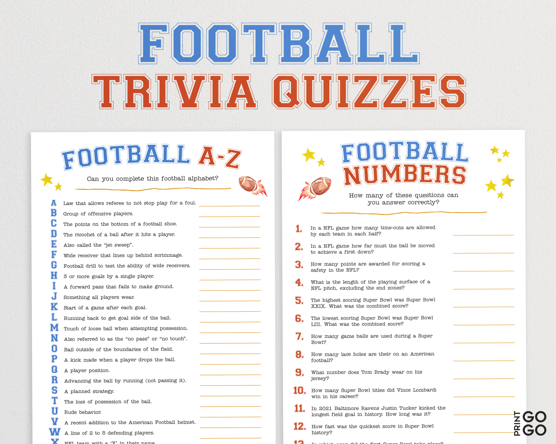 The Big Game Bundle - American Football Party Games For All The Family | Sports Games | Trivia Quizzes, Friendly Feud and Forbidden Words!