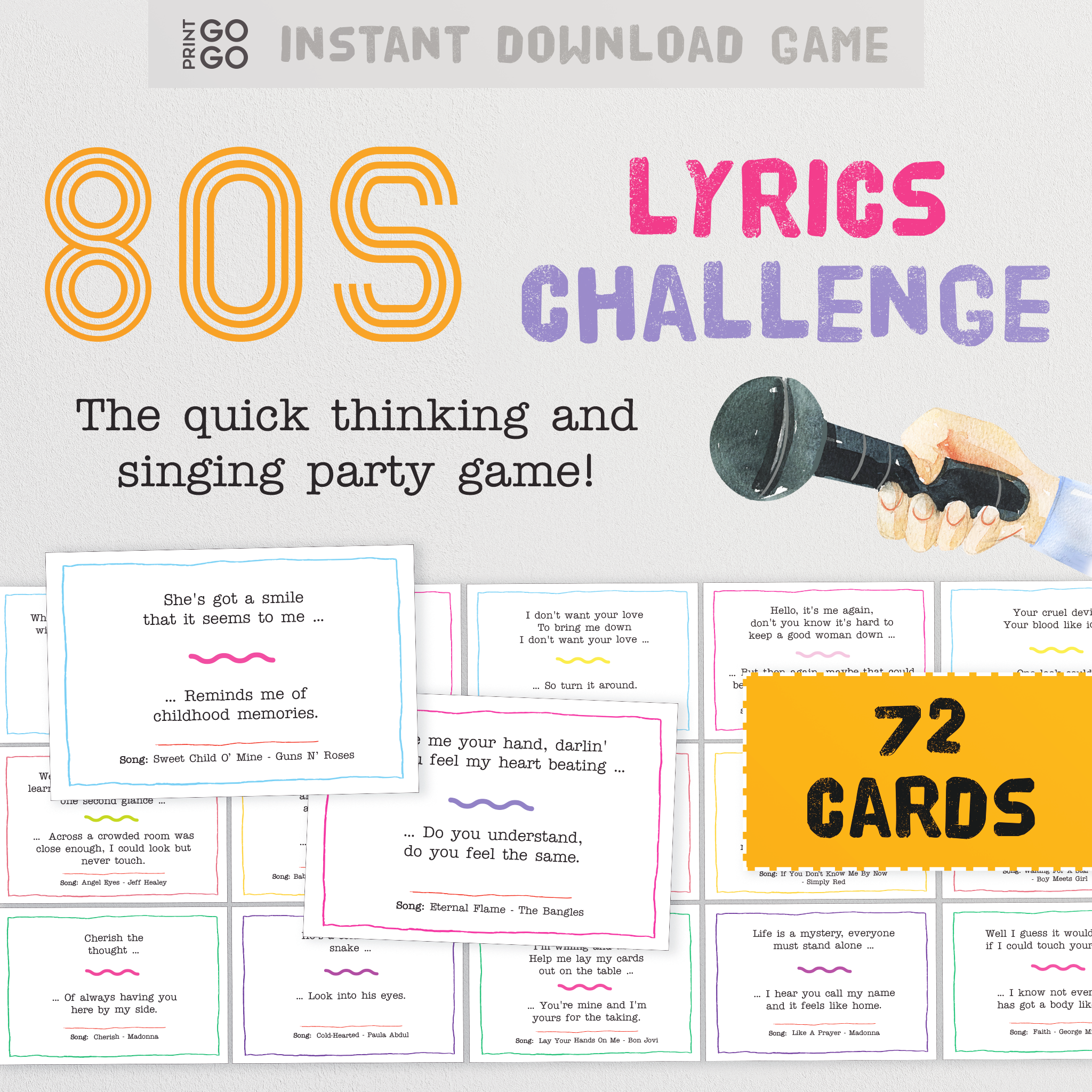 70s Songs Lyrics Challenge Game - The Quick Thinking and Singing Family  Party Game | Seventies Finish the Lyric Game | Musical Group Games