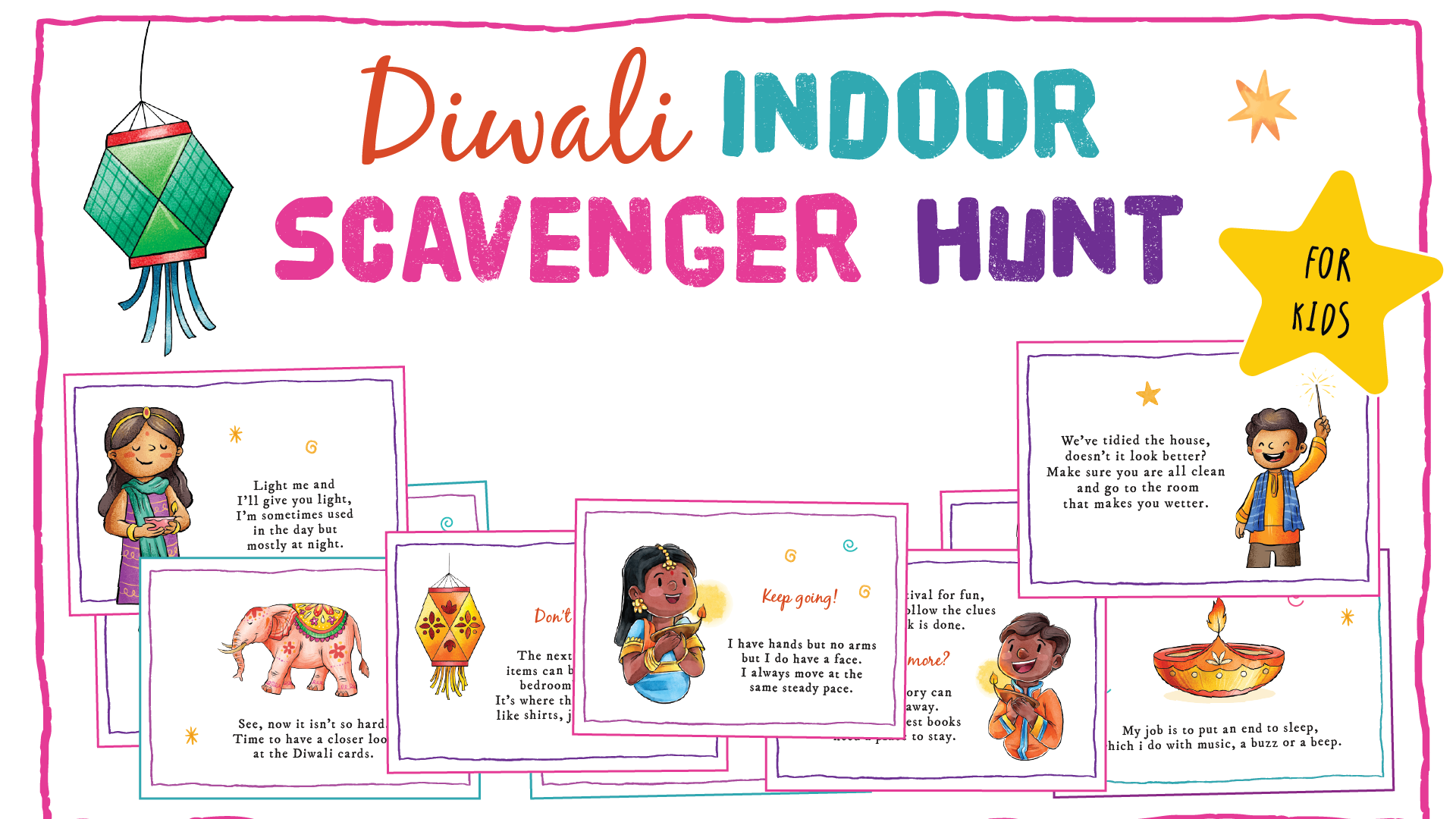 Diwali Scavenger Hunt Printable Game for Children