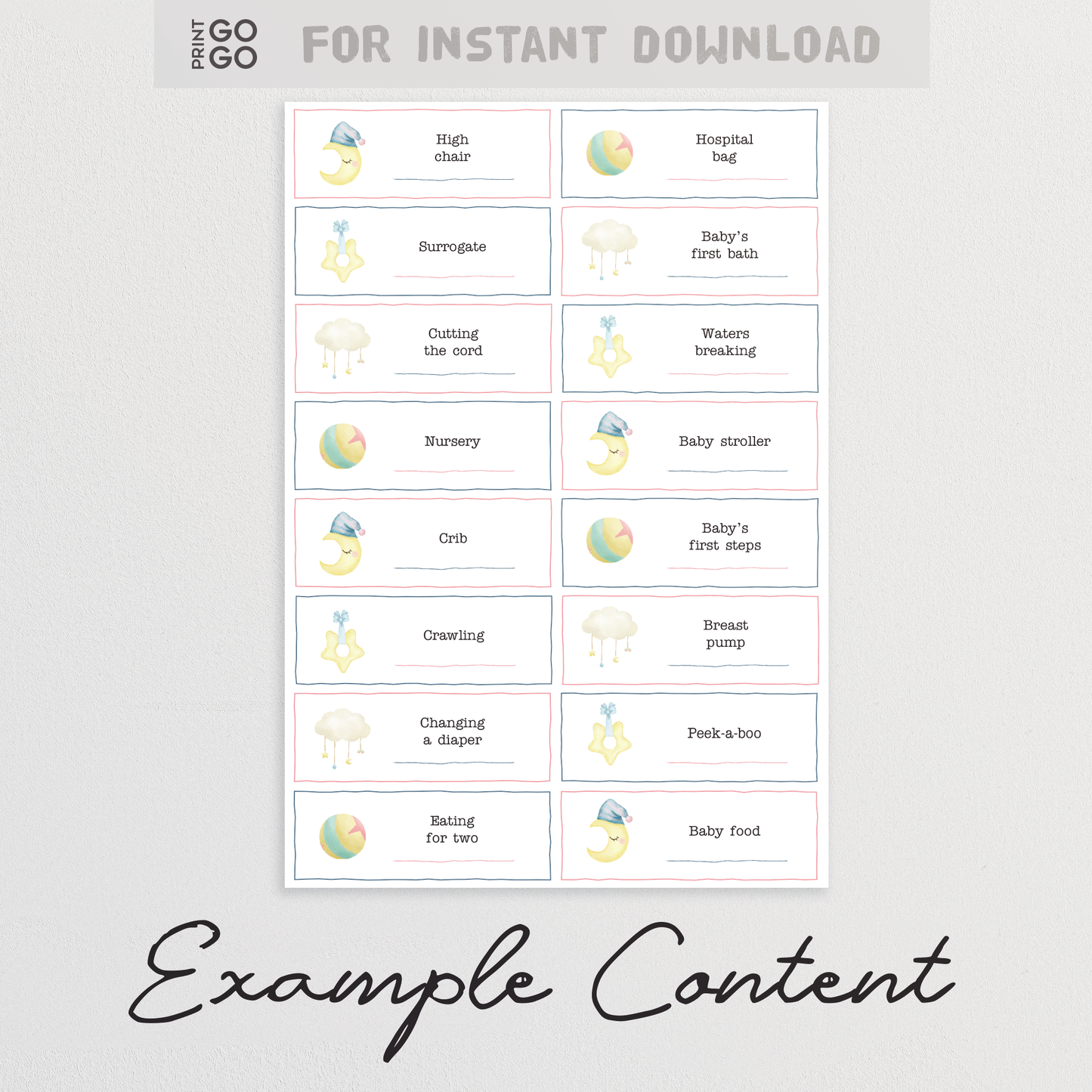 Baby Shower Charades - The Fun Group Party Game of Guessing Phrases