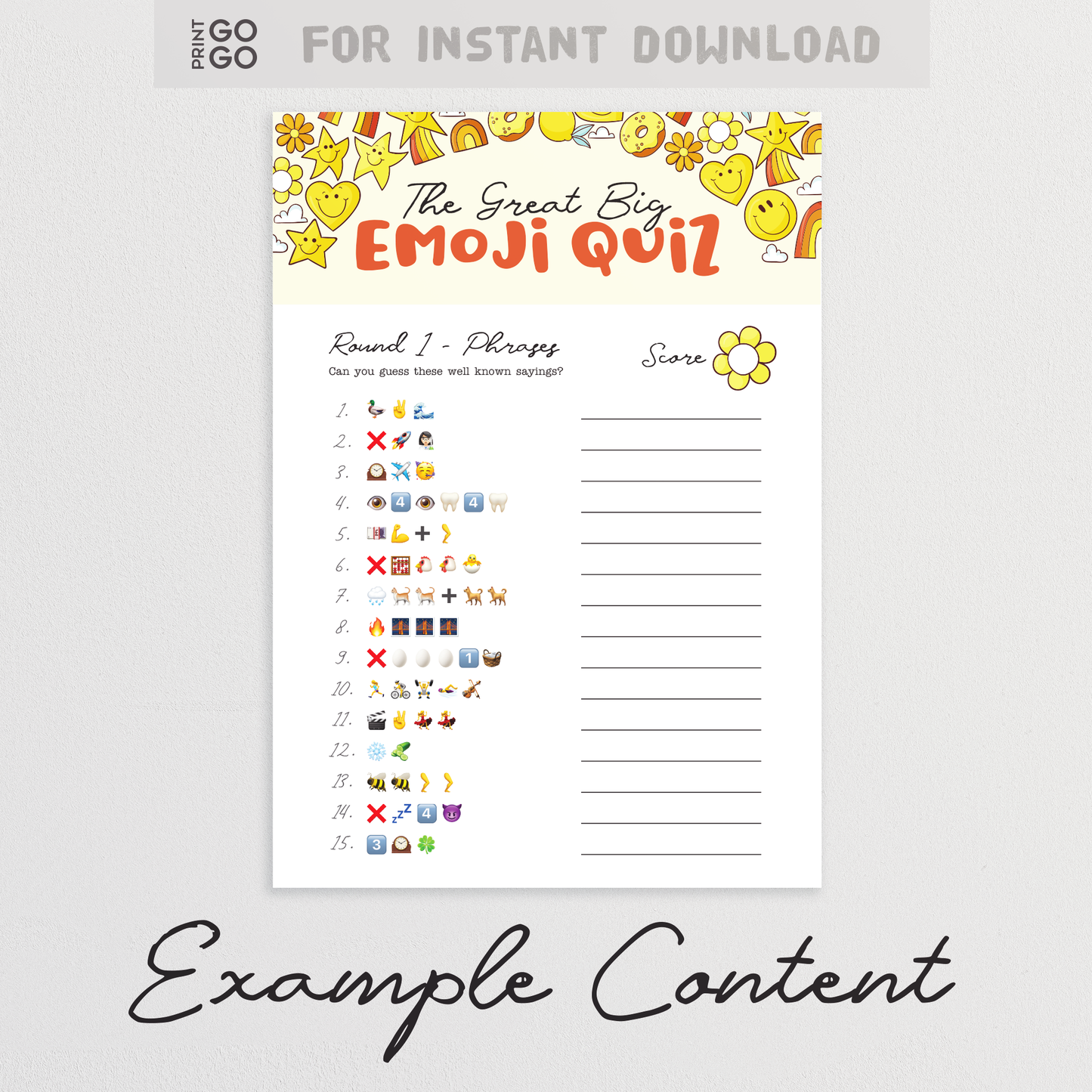 The Great Big Emoji Quiz