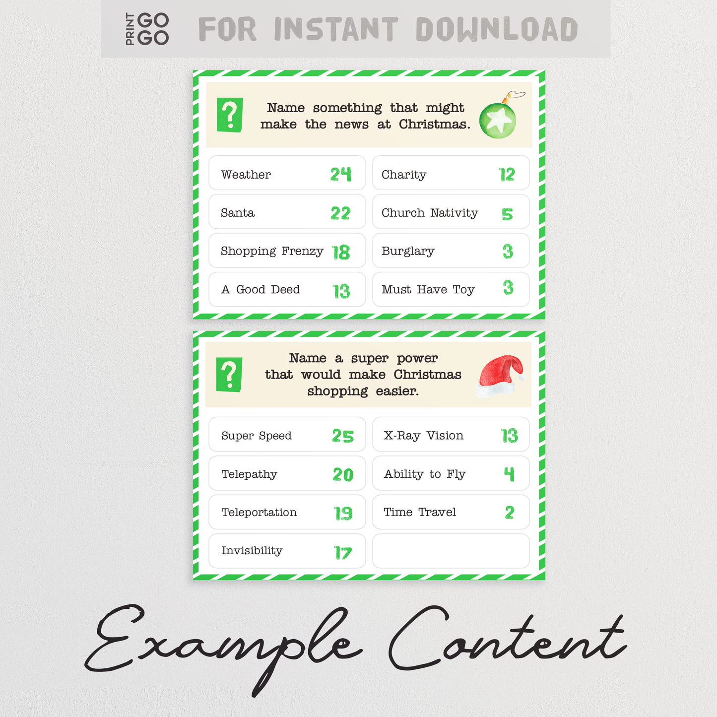 Festive Feud - A Christmas family duel for top answers!