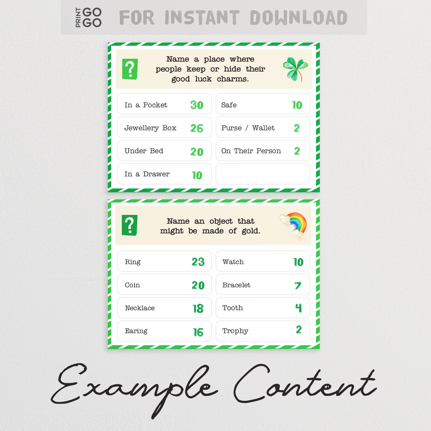 St. Patrick's Day Feud - No lucky charms in this battle of wits.
