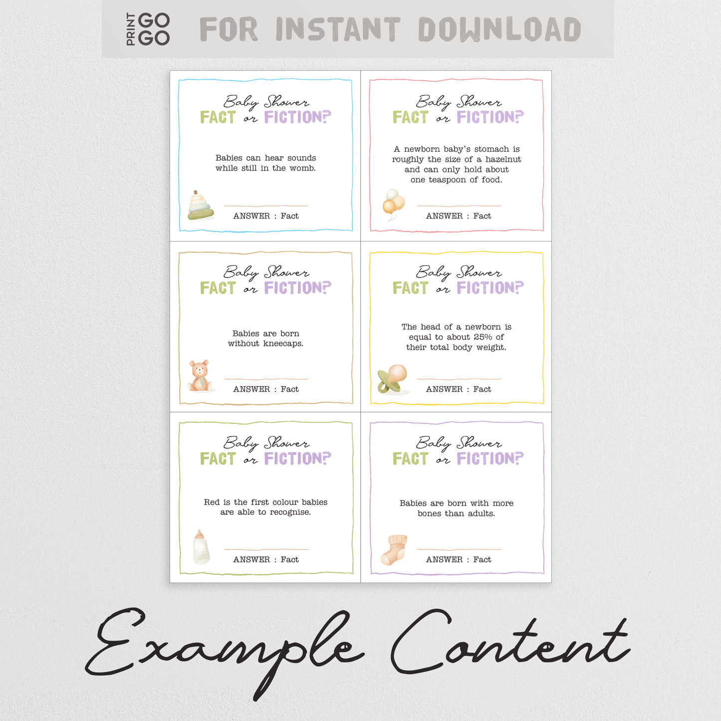 Baby Fact or Fiction - The Fun Group Party Game of Baby Trivia