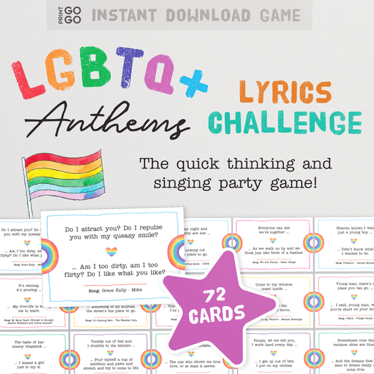 LGBTQ+ Anthems Lyrics Challenge Game - Sing Loud and Proud