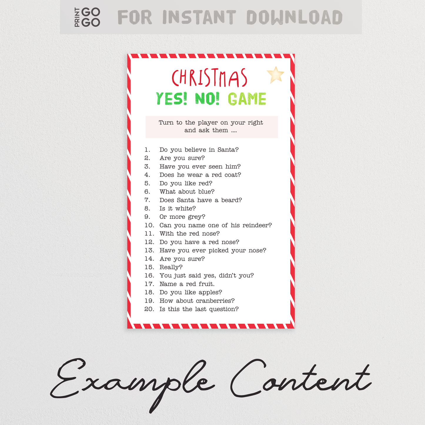 Christmas Don't Say It - The Quick Fire Family Party Game Where You Can't Answer Yes or No