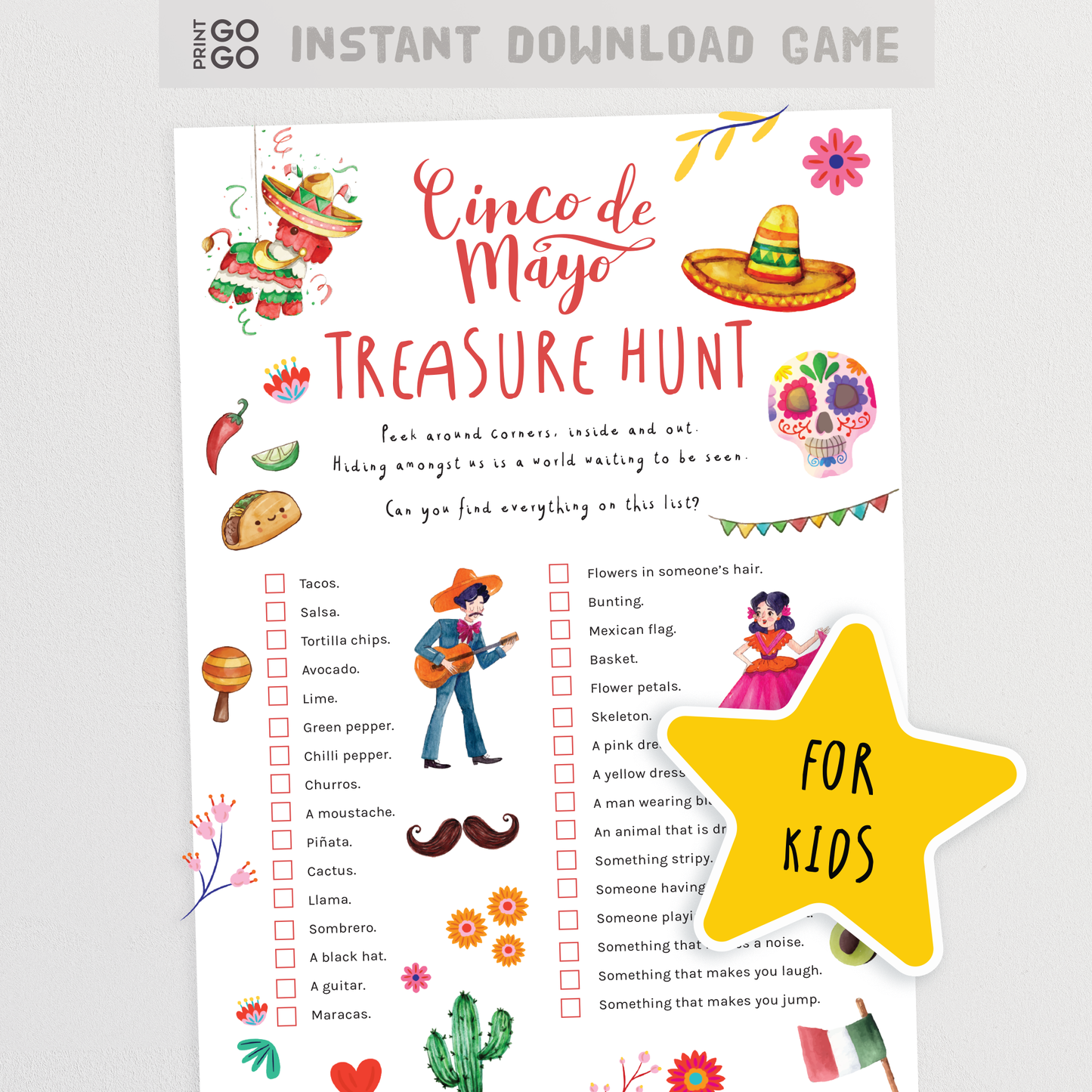 Cinco de Mayo Treasure Hunt for Kids