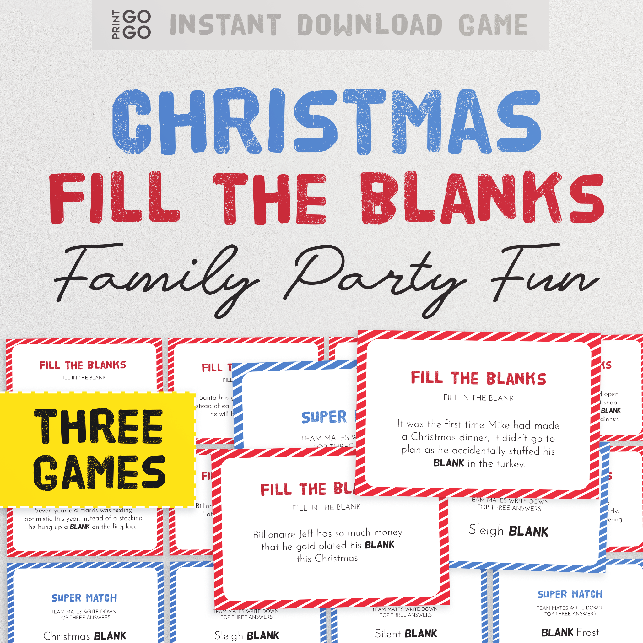 fill the blanks banner christmas fill the blanks - the hilarious family game anyone can