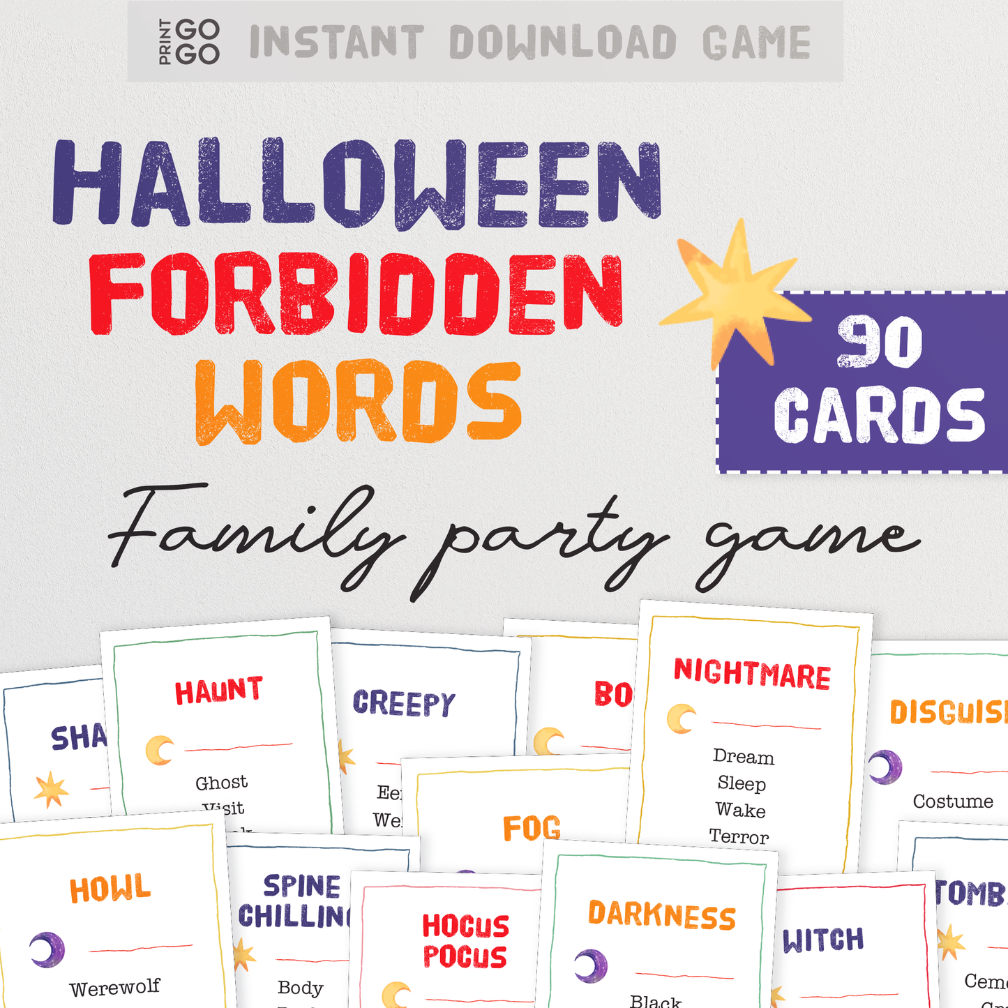 Halloween Forbidden Words - The Petrifying Family Party Game of Giving Careful Clues