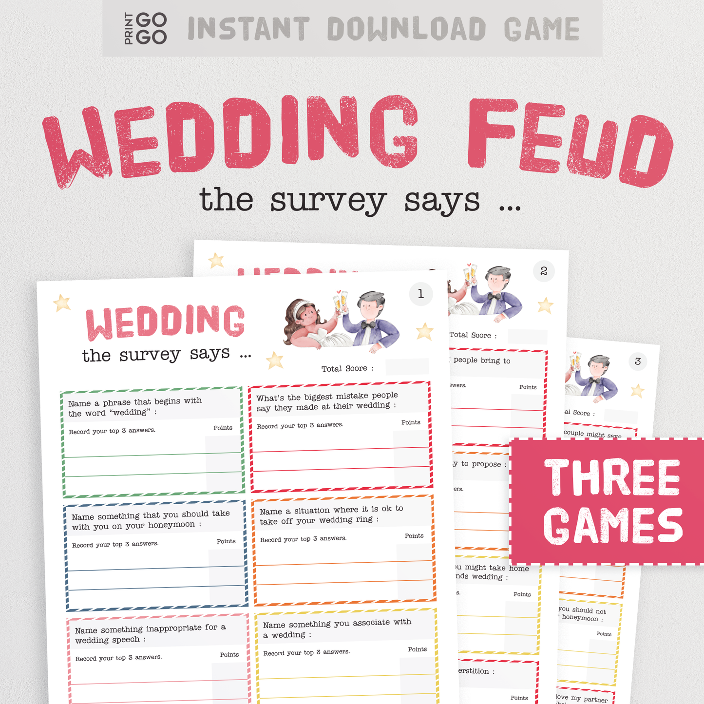 Wedding The Survey Says - The Fun Game of Matching Answers and Scoring Points