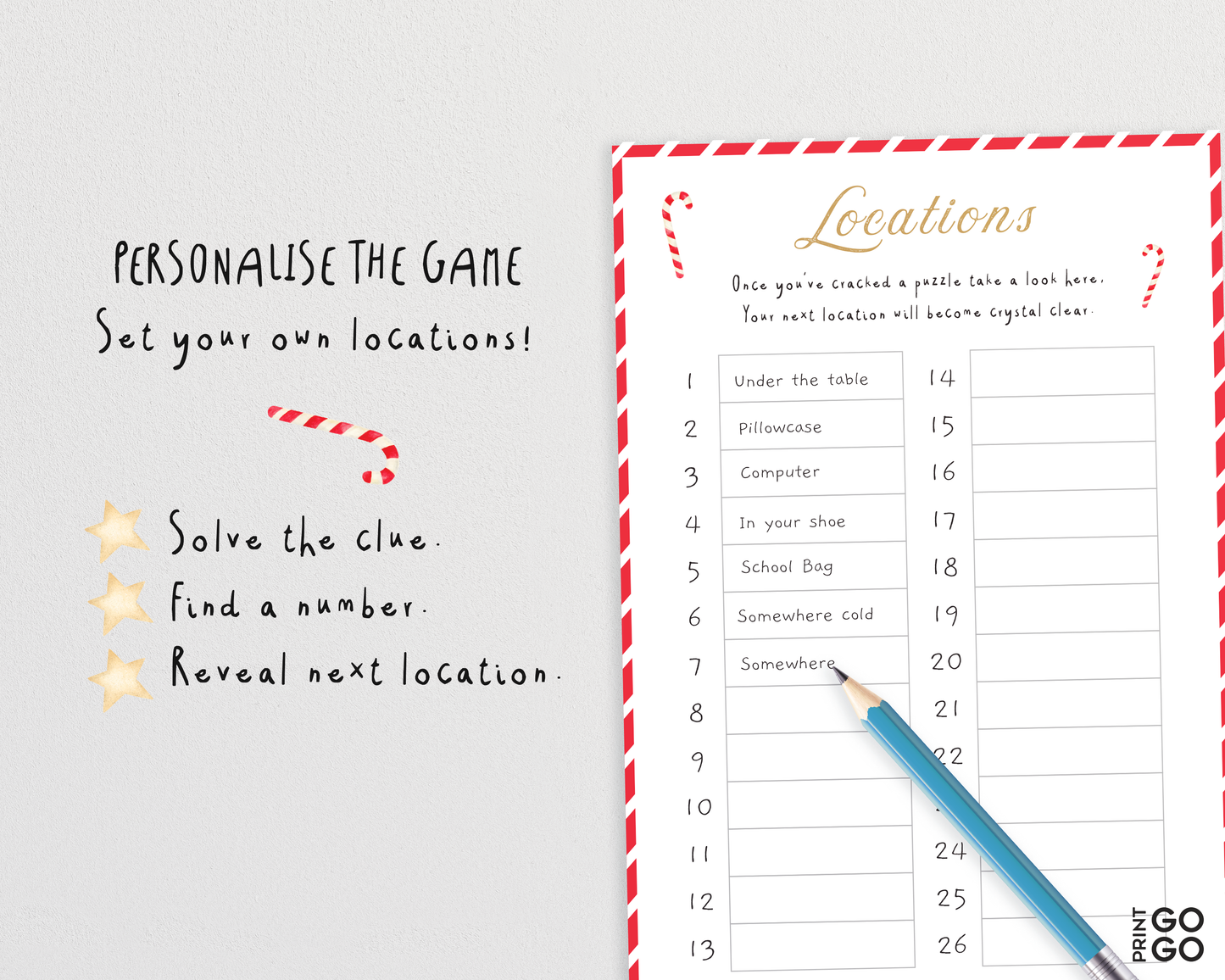 Christmas Puzzle Present Scavenger Hunt