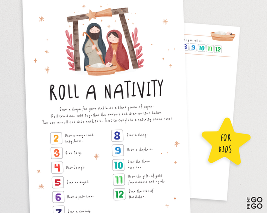 Christmas Nativity Dice Game - The Fun Christian Printable Game
