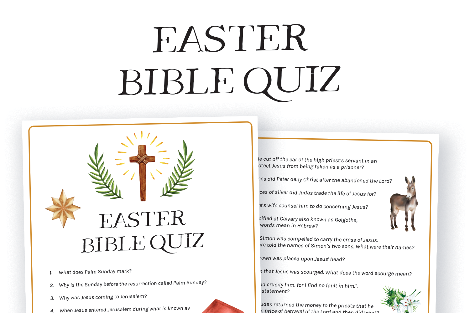 Easter Bible Quiz Questions to Test Your Friends and Family – Print GoGo