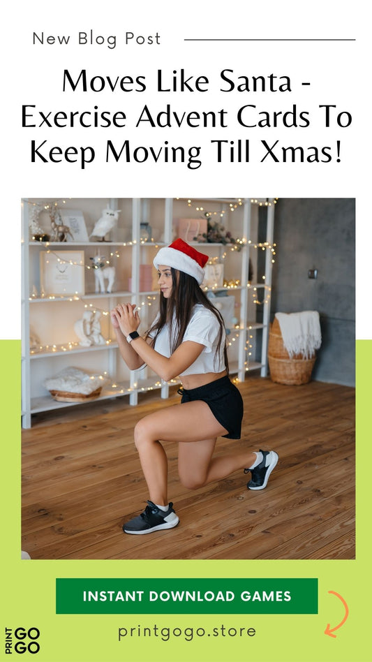 Moves Like Santa - Exercise Advent Cards To Keep Moving Till Christmas!