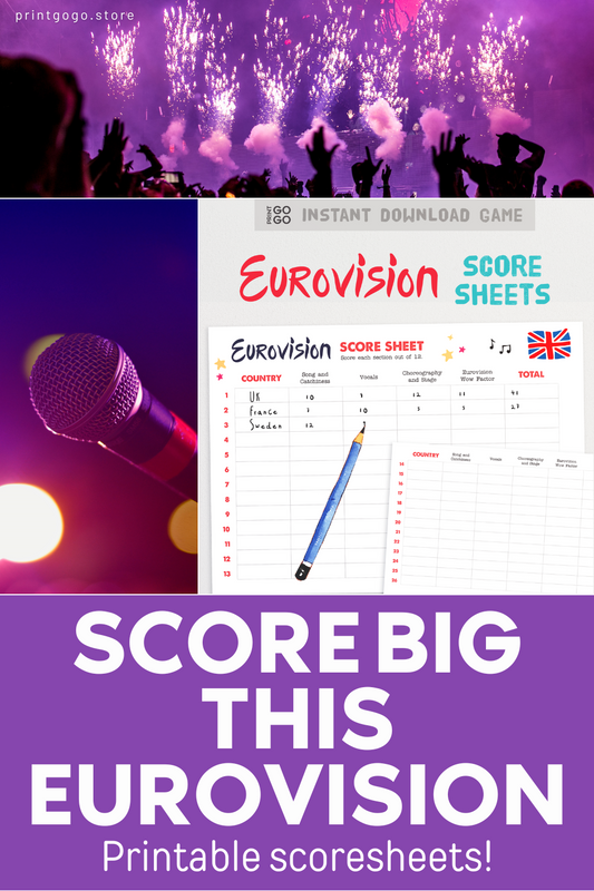Score Big with These Printable Eurovision Scoresheets!