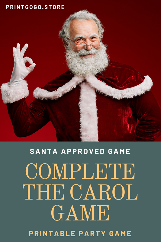 Christmas Complete the Carol Game - The Singing Party Game of Missing Words