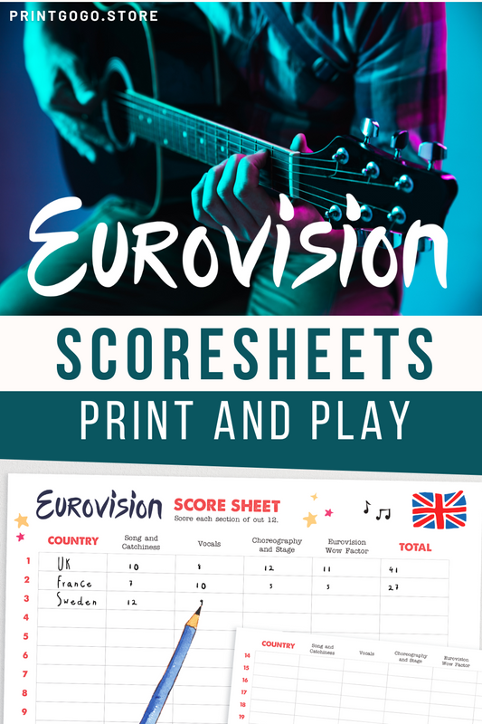 Printable Eurovision 2023 Scoresheets - Who Will Be Your Winner?