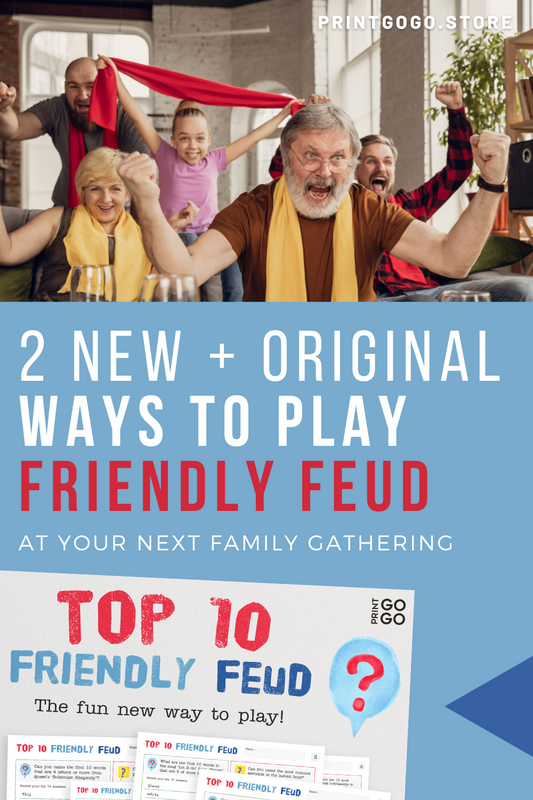 2 New and Original Ways To Play Friendly Feud At Your Next Family Gathering!