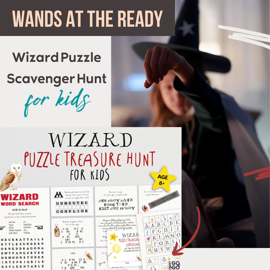 Crack Codes and Solve Puzzles in a Wizards Puzzle Treasure Hunt for Kids