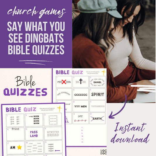 Play Bible Say What You See Rebus Quizzes! Fun Word Play Games!