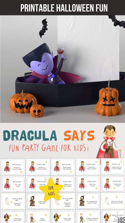 Play Halloween Dracula Says - The Fun Party Game of Copying Commands!