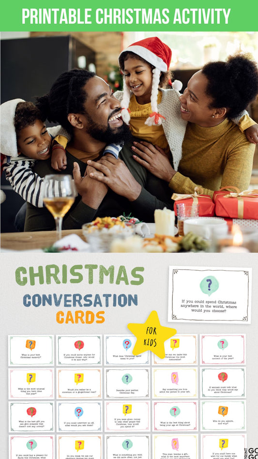 Printable Christmas Conversation Cards - Promote Meaningful Conversations This Holiday