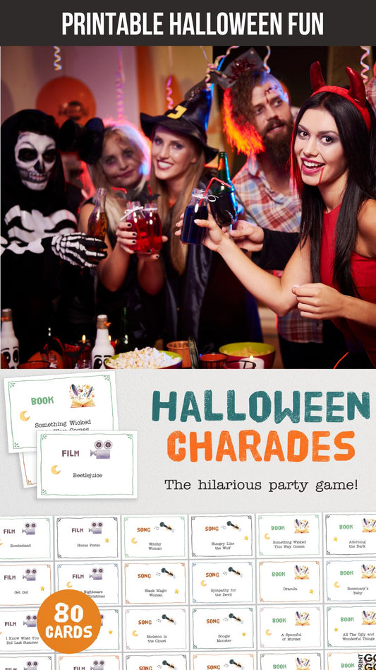 Halloween Charades - The Game of Acting Out Spooky Films, Songs and Books!
