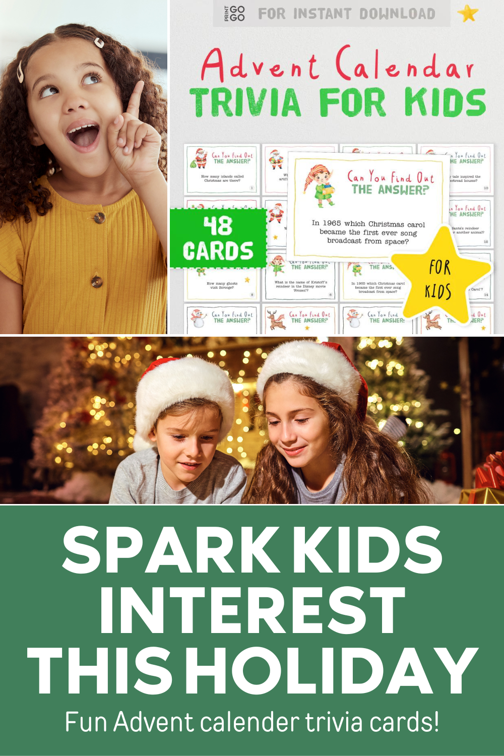 Spark Kids' Interest with Advent Calendar Trivia Cards – Print GoGo