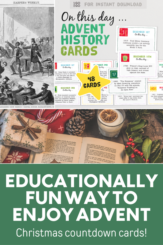 The Educationally Fun Way to Celebrate Christmas - Advent History Cards!