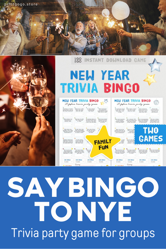 The Ultimate Party Game for New Year's Eve: New Year Trivia Bingo
