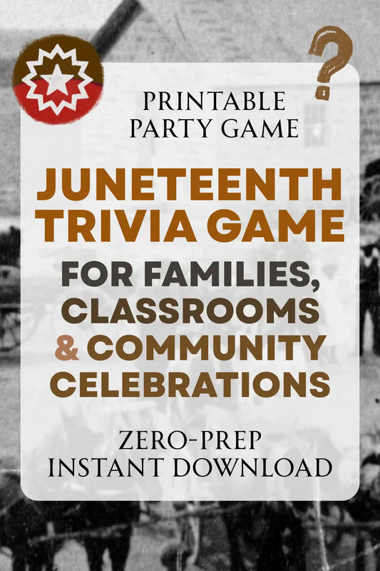 Juneteenth Trivia Bingo - A Black History Quiz Game