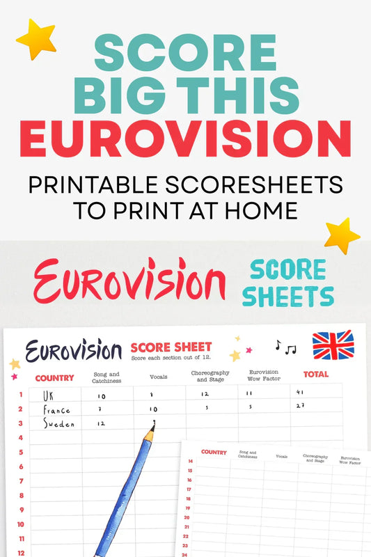 Printable Eurovision Scoresheets: The Ultimate Way to Level Up Your Watch Party!