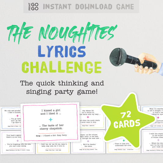 00s Songs Lyrics Challenge Game - The Quick Thinking and Singing Family Party Game | The Noughties Finish the Lyric Game | Music Group Games