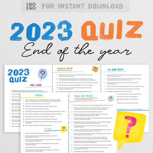 2023 Quiz - Can You Remember Everything That Happened This Year?