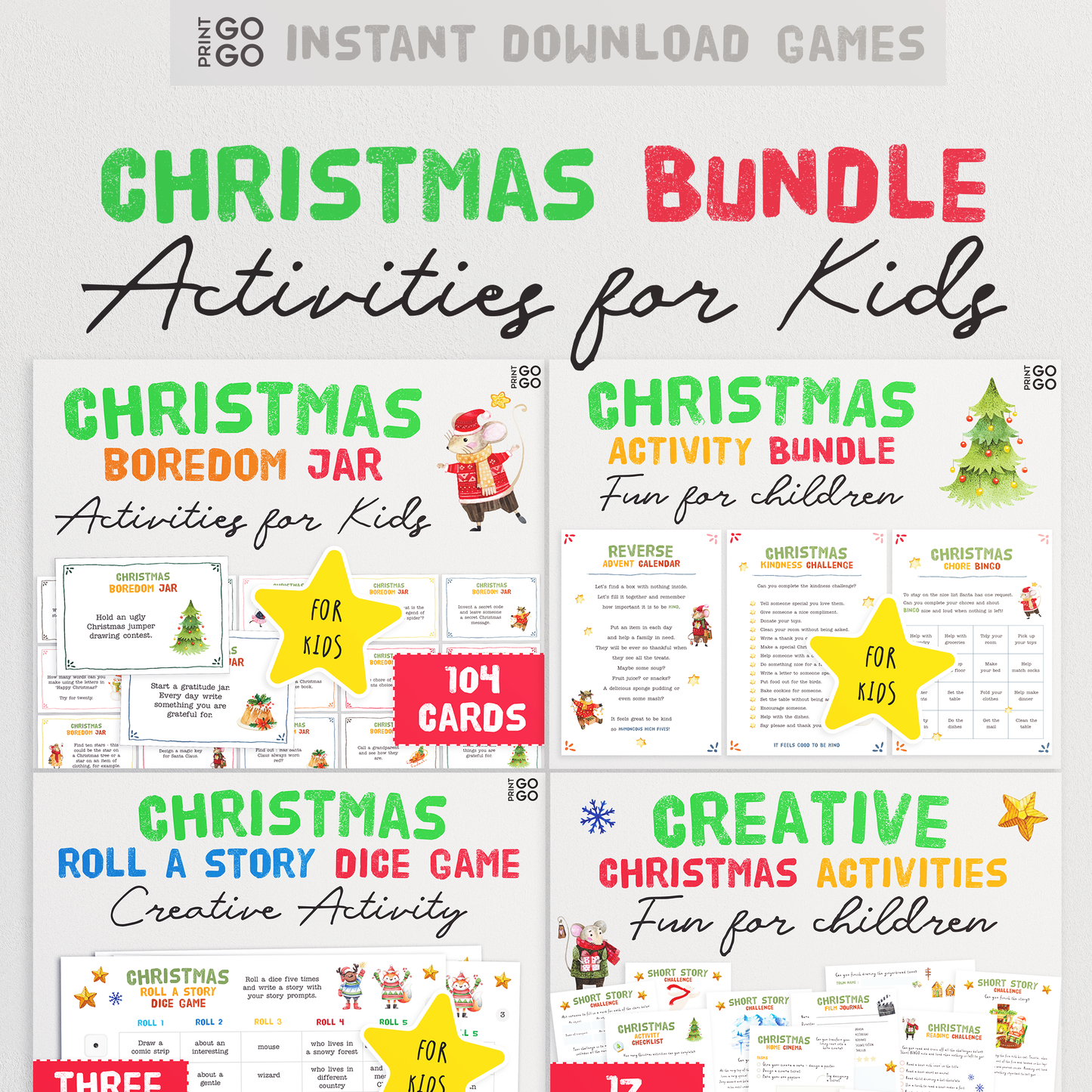 Christmas Activity Bundle for Kids