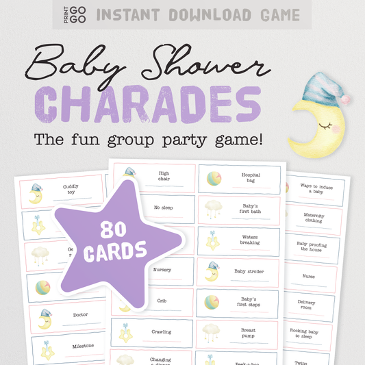 Baby Shower Charades - The Fun Group Party Game of Guessing Phrases