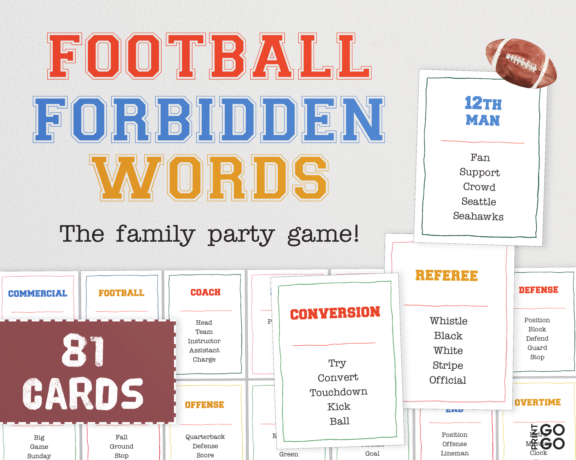 The Big Game Bundle - American Football Party Games For All The Family | Sports Games | Trivia Quizzes, Friendly Feud and Forbidden Words!