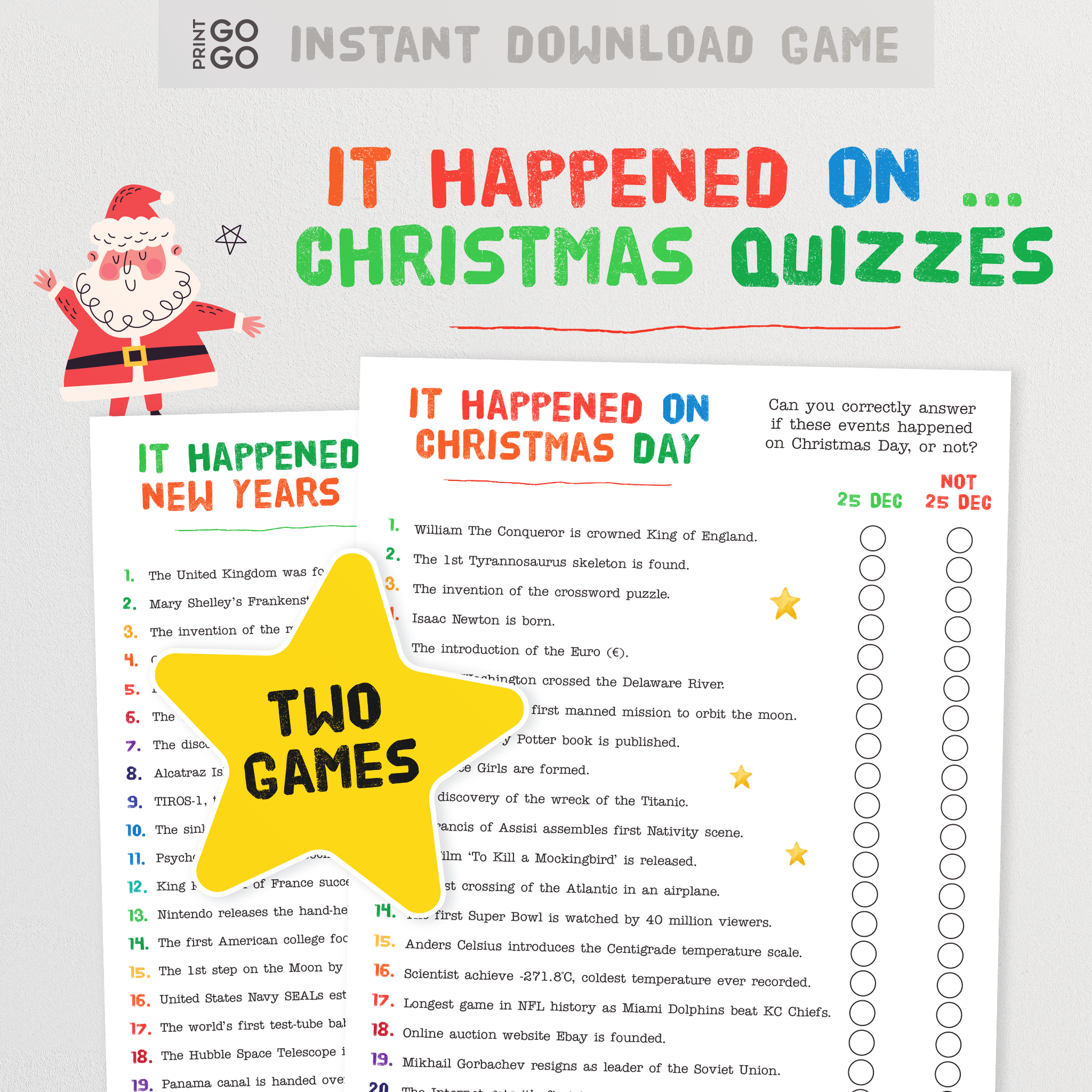 It Happened on ... Christmas and New Year Quiz
