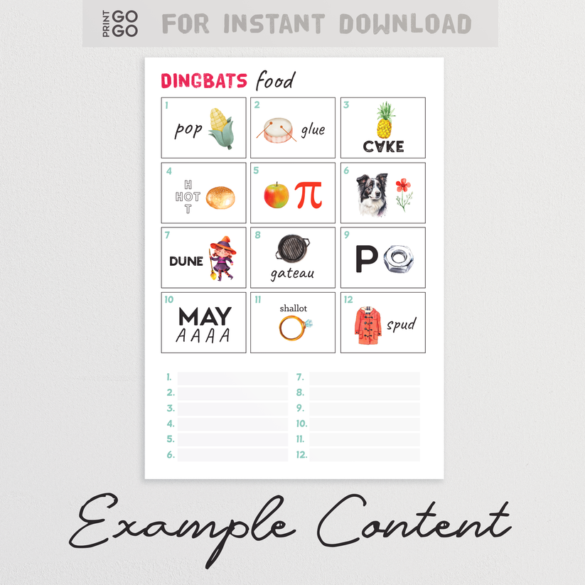 The Great Dingbat Picture Quiz - Crack the code, reveal the phrase ...