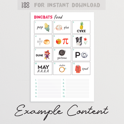 The Great Big Dingbats Picture Quiz
