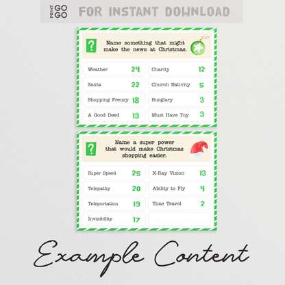 Festive Face-Off - A Christmas family duel for top answers!