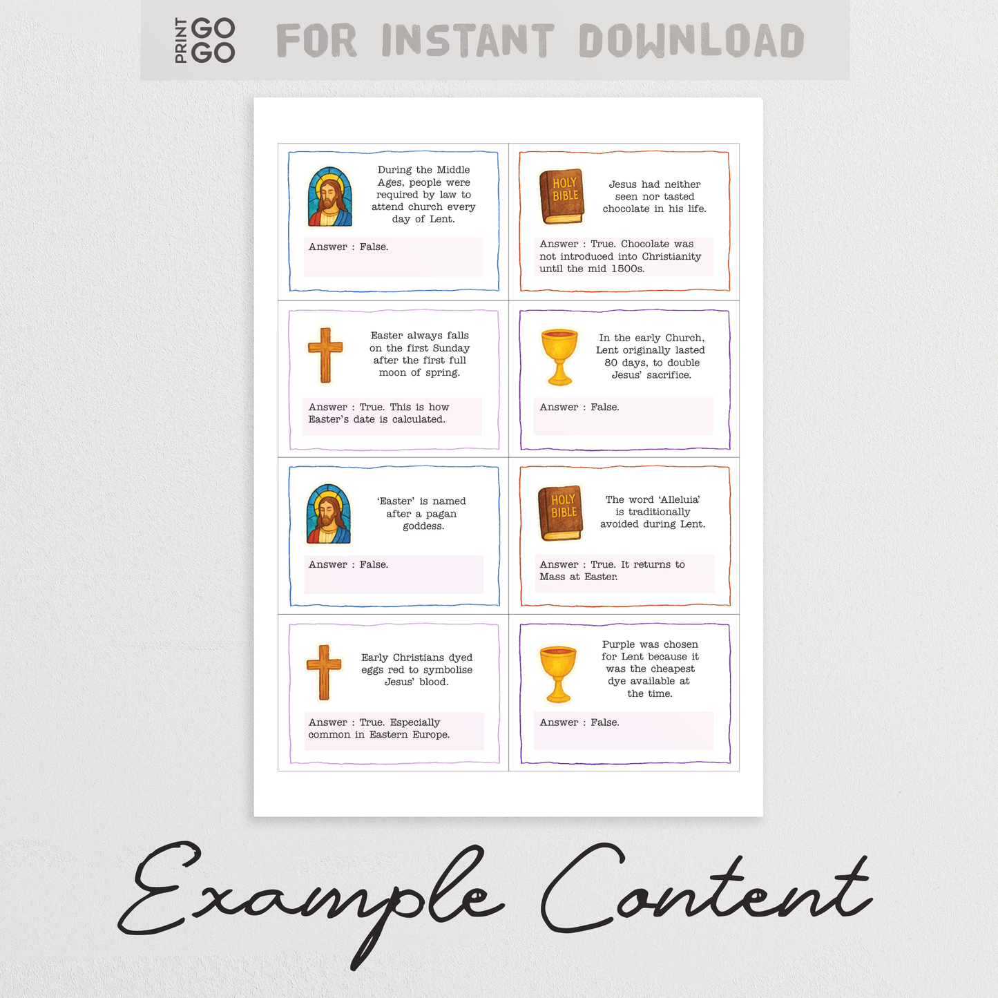 Lent True or False Game – A Simple & Fun Catholic Activity