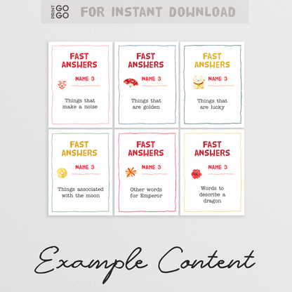 CNY Fast Answers - The Fun Quick Thinking Family Party Game