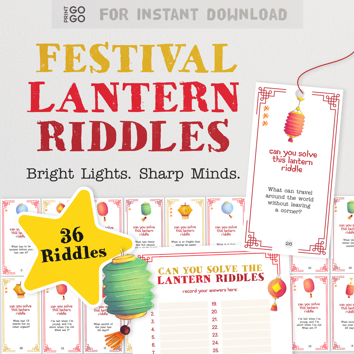 Festival Lantern Riddles – A Bright & Brainy Party Game