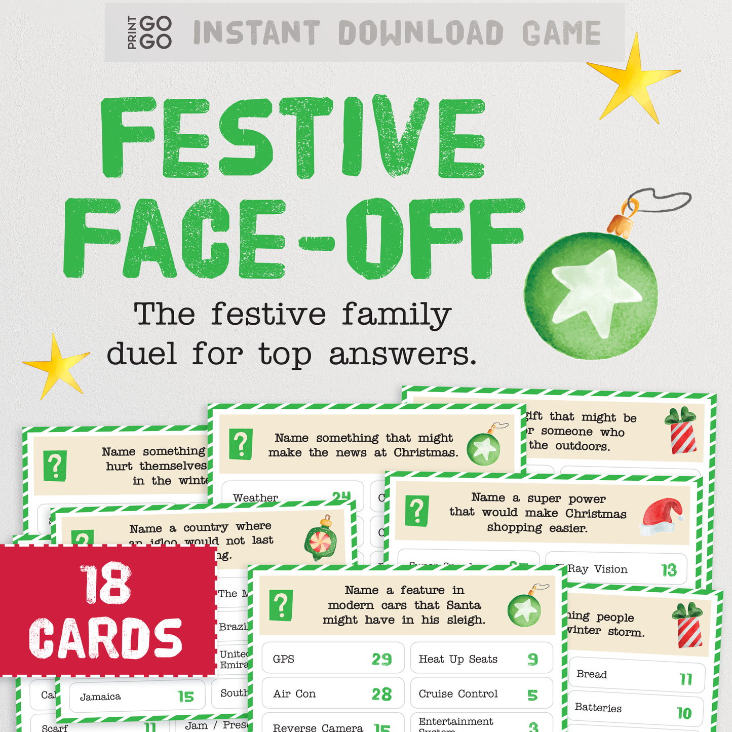 Festive Face-Off - A Christmas family duel for top answers!