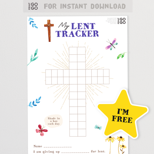 FREE Printable Lent Habit Tracker