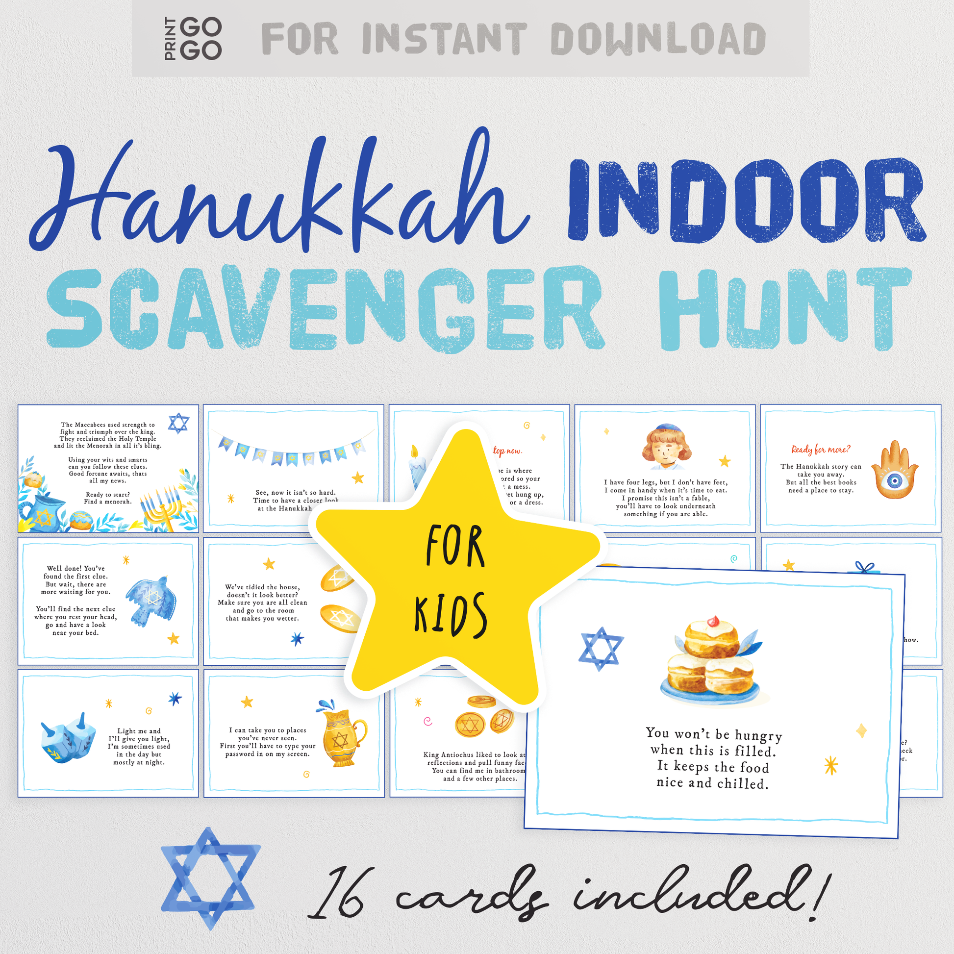 Hanukkah Scavenger Hunt for Kids - Celebrate the Festival of Lights with a Fun Race Around The House In Search of a Surprise!